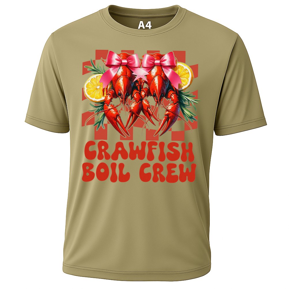 Crawfish Boil Crew Coquette Crawfish Season Cajun Seafood Cooling Performance Crew T-Shirt
