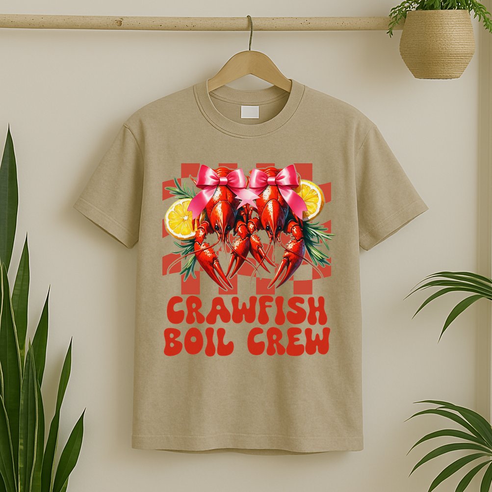 Crawfish Boil Crew Coquette Crawfish Season Cajun Seafood T-Shirt