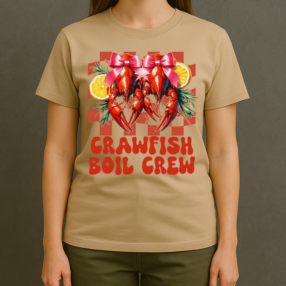Crawfish Boil Crew Coquette Crawfish Season Cajun Seafood T-Shirt