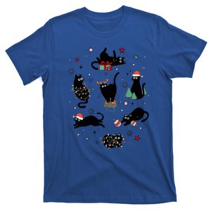 Christmas Black Cats Funny Gift T-Shirt