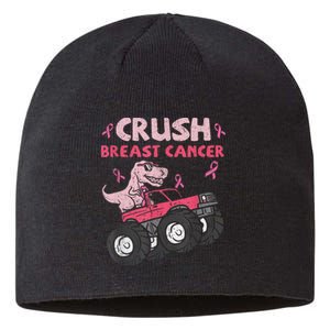 Crush Breast Cancer Awareness Monster Truck Ribbon Sustainable Beanie