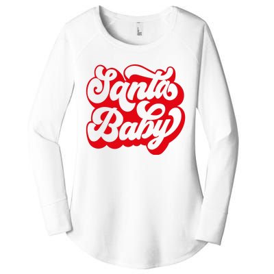 Christmas Santa baby super soft cozy warm sweatsuit Christmas baby girl Retro Santa Christmas outfit Santa baby retro Romper Women's Perfect Tri Tunic Long Sleeve Shirt