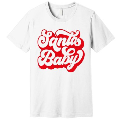 Christmas Santa baby super soft cozy warm sweatsuit Christmas baby girl Retro Santa Christmas outfit Santa baby retro Romper Premium T-Shirt