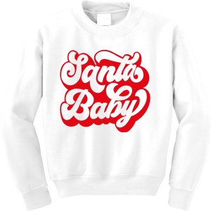 Christmas Santa baby super soft cozy warm sweatsuit Christmas baby girl Retro Santa Christmas outfit Santa baby retro Romper Kids Sweatshirt