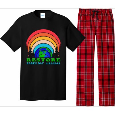 Cute Bright Colorful Earth Day Rainbow Restore Earth Planet Pajama Set