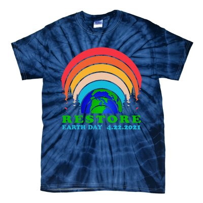 Cute Bright Colorful Earth Day Rainbow Restore Earth Planet Tie-Dye T-Shirt