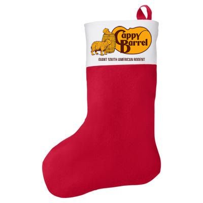 Cappy Barrel Capybara Campaign Store Logo Felt Holiday Christmas Stocking