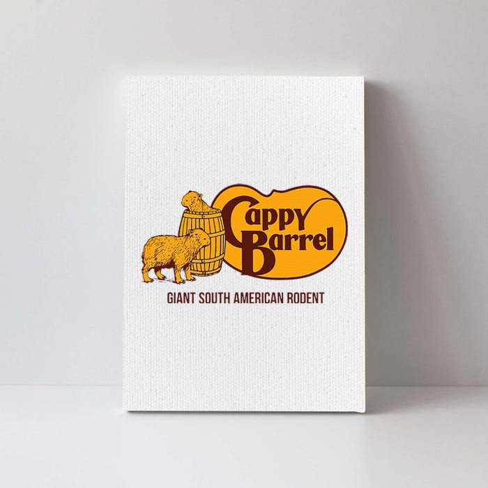 Cappy Barrel Capybara Campaign Store Logo Canvas