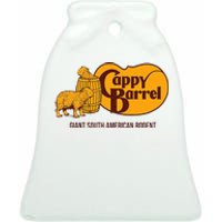 Cappy Barrel Capybara Campaign Store Logo Ceramic Bell Ornament