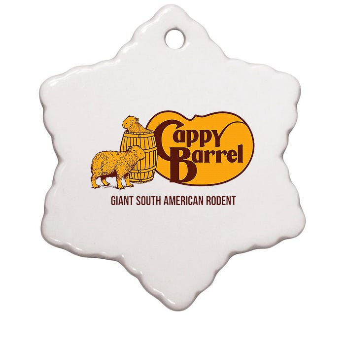 Cappy Barrel Capybara Campaign Store Logo Ceramic Star Ornament