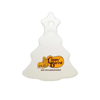 Cappy Barrel Capybara Campaign Store Logo Ceramic Tree Ornament