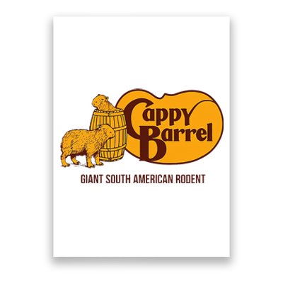 Cappy Barrel Capybara Campaign Store Logo Poster