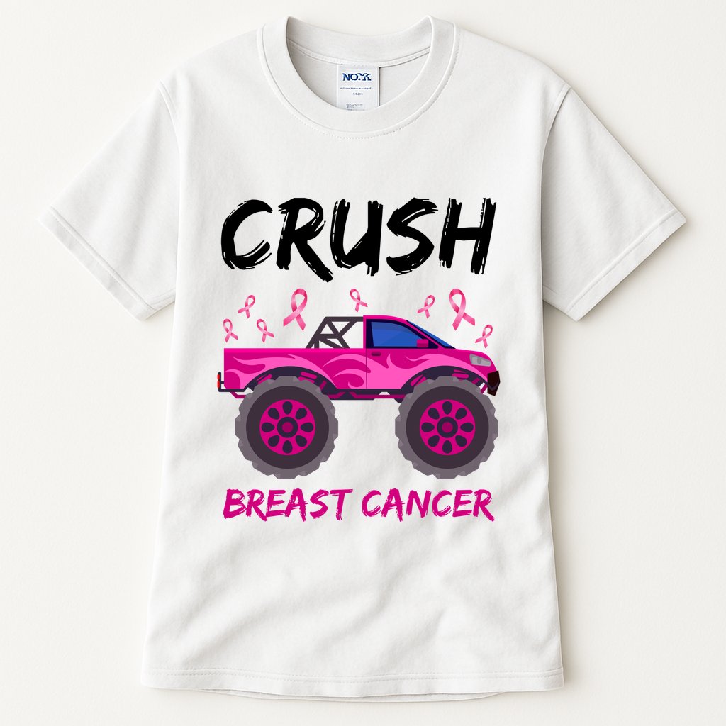 Crush Breast Cancer Awareness Monster Truck Tall T-Shirt