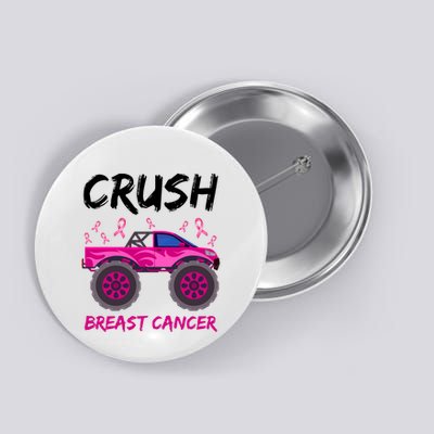 Crush Breast Cancer Awareness Monster Truck Button