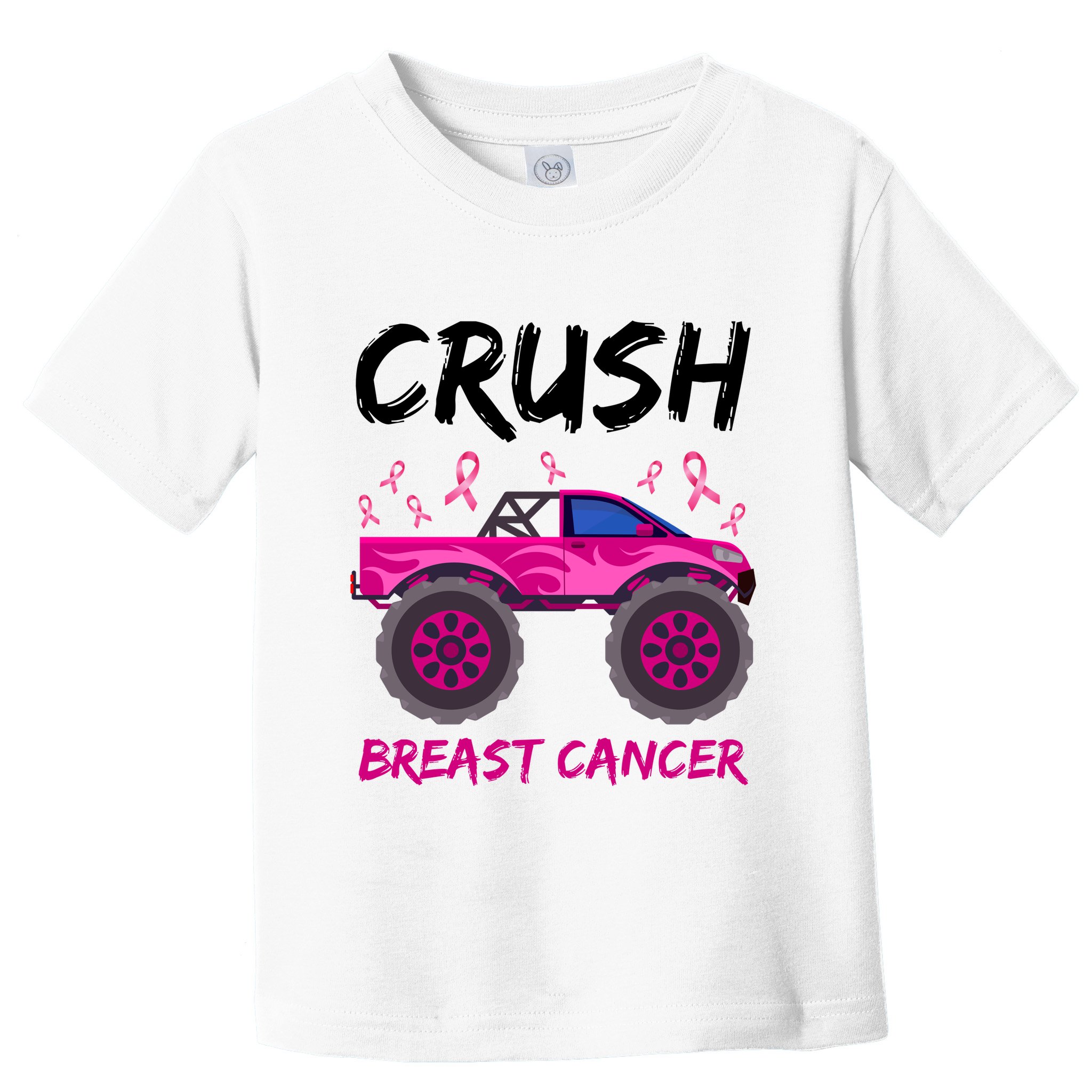 Crush Breast Cancer Awareness Monster Truck Toddler T-Shirt