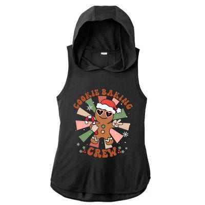 Cookie Baking Crew Groovy Retro Merry Christmas Xmas Gift Ladies PosiCharge Tri-Blend Wicking Draft Hoodie Tank