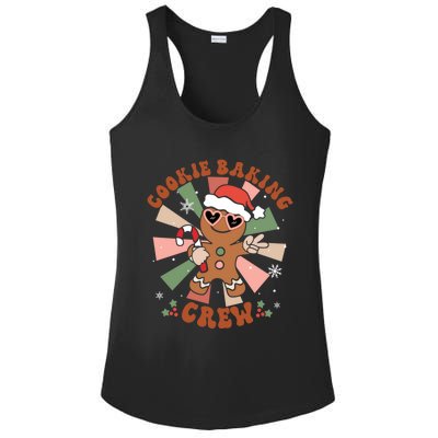 Cookie Baking Crew Groovy Retro Merry Christmas Xmas Gift Ladies PosiCharge Competitor Racerback Tank