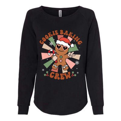 Cookie Baking Crew Groovy Retro Merry Christmas Xmas Gift Womens California Wash Sweatshirt