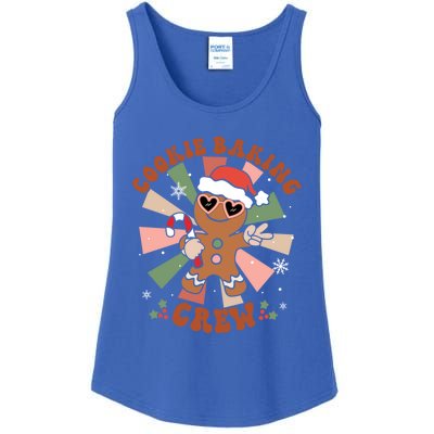 Cookie Baking Crew Groovy Retro Merry Christmas Xmas Gift Ladies Essential Tank