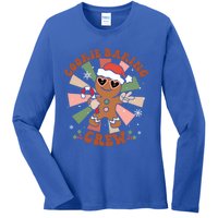 Cookie Baking Crew Groovy Retro Merry Christmas Xmas Gift Ladies Long Sleeve Shirt