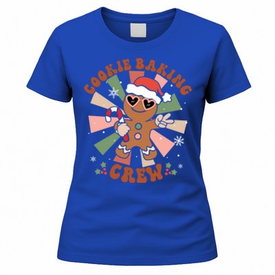 Cookie Baking Crew Groovy Retro Merry Christmas Xmas Gift Women's T-Shirt