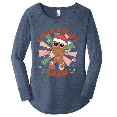 Cookie Baking Crew Groovy Retro Merry Christmas Xmas Gift Women's Perfect Tri Tunic Long Sleeve Shirt