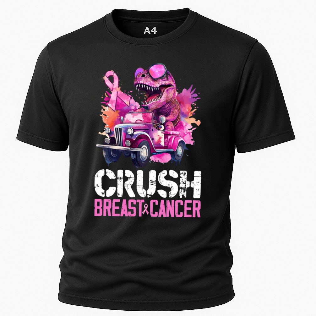 Crush Breast Cancer TRex Dinosaur Cooling Performance Crew T-Shirt