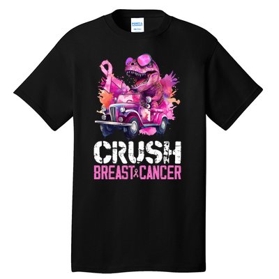 Crush Breast Cancer TRex Dinosaur Tall T-Shirt