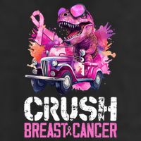 Crush Breast Cancer TRex Dinosaur Trucker Hat
