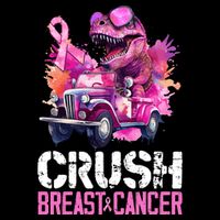 Crush Breast Cancer TRex Dinosaur Toddler T-Shirt