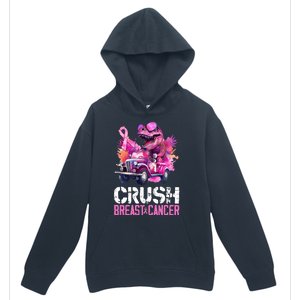 Crush Breast Cancer TRex Dinosaur Urban Pullover Hoodie