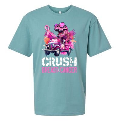 Crush Breast Cancer TRex Dinosaur Sueded Cloud Jersey T-Shirt