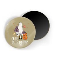 Cute But Creepy Groovy Ghost Spooky Floral Ghost Halloween Magnet
