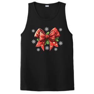 Coquette Bow Christmas Tree Cake Christmas Vibes Meaningful Gift PosiCharge Competitor Tank