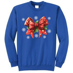 Coquette Bow Christmas Tree Cake Christmas Vibes Meaningful Gift Tall Sweatshirt