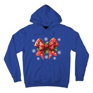 Coquette Bow Christmas Tree Cake Christmas Vibes Meaningful Gift Tall Hoodie