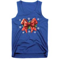 Coquette Bow Christmas Tree Cake Christmas Vibes Meaningful Gift Tank Top