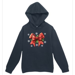 Coquette Bow Christmas Tree Cake Christmas Vibes Meaningful Gift Urban Pullover Hoodie