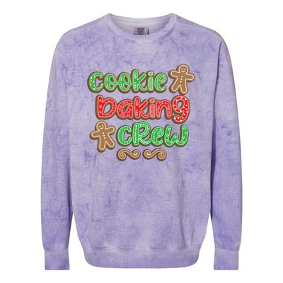 Cookie Baking Crew Christmas Holiday Bakers Gingerbread Gift Cute Gift Colorblast Crewneck Sweatshirt