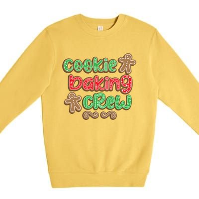 Cookie Baking Crew Christmas Holiday Bakers Gingerbread Gift Cute Gift Premium Crewneck Sweatshirt