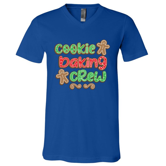 Cookie Baking Crew Christmas Holiday Bakers Gingerbread Gift Cute Gift V-Neck T-Shirt