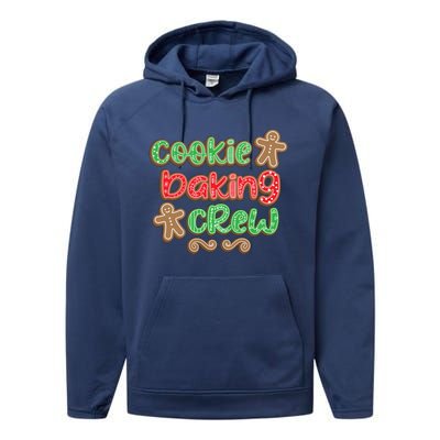 Cookie Baking Crew Christmas Holiday Bakers Gingerbread Gift Cute Gift Performance Fleece Hoodie