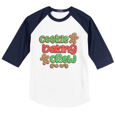 Cookie Baking Crew Christmas Holiday Bakers Gingerbread Gift Cute Gift Baseball Sleeve Shirt