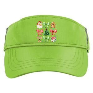 Coquette Bow Christmas Tree Gingerbread Santa Xmas Holiday Adult Drive Performance Visor