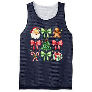 Coquette Bow Christmas Tree Gingerbread Santa Xmas Holiday Mesh Reversible Basketball Jersey Tank