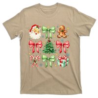 Coquette Bow Christmas Tree Gingerbread Santa Xmas Holiday T-Shirt