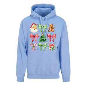 Coquette Bow Christmas Tree Gingerbread Santa Xmas Holiday Unisex Surf Hoodie