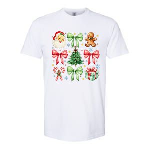 Coquette Bow Christmas Tree Gingerbread Santa Xmas Holiday Softstyle CVC T-Shirt