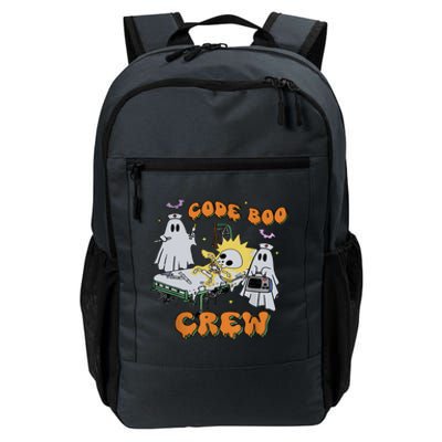 Code Boo Crew Funny Ghost Nurse Halloween Daily Commute Backpack