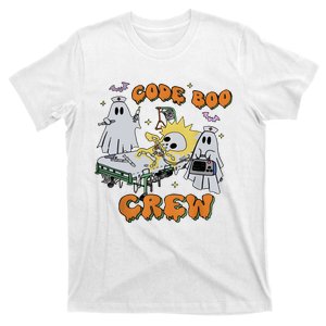 Code Boo Crew Funny Ghost Nurse Halloween T-Shirt